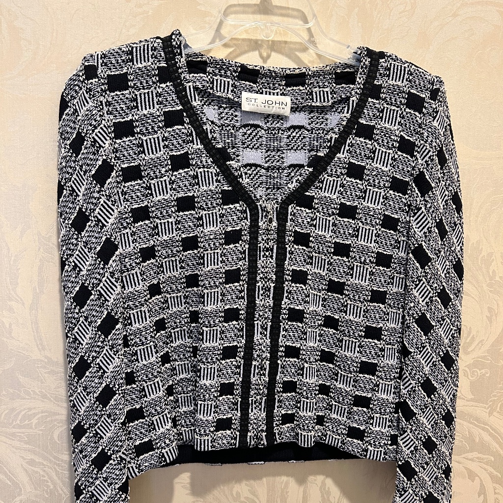 St John Zip Wool Jacket; Size 10